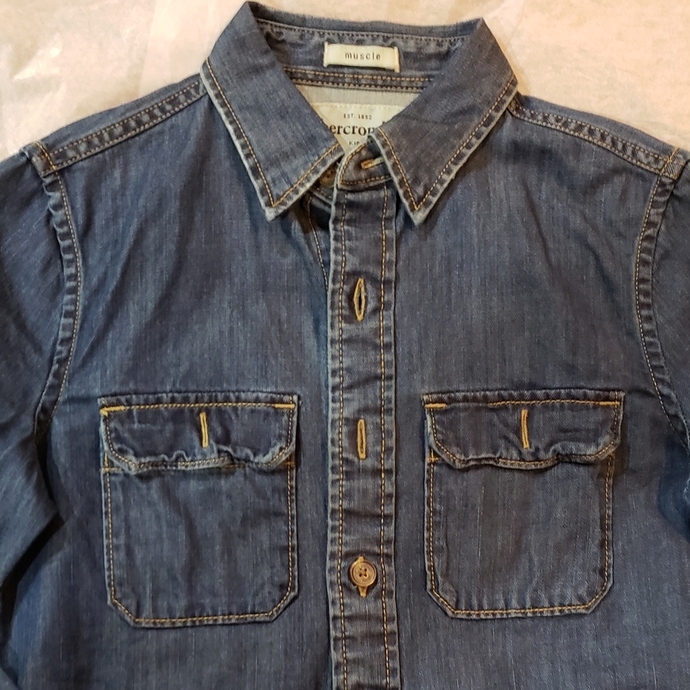 Shirt denim Abercrombie buttoned down  kids M